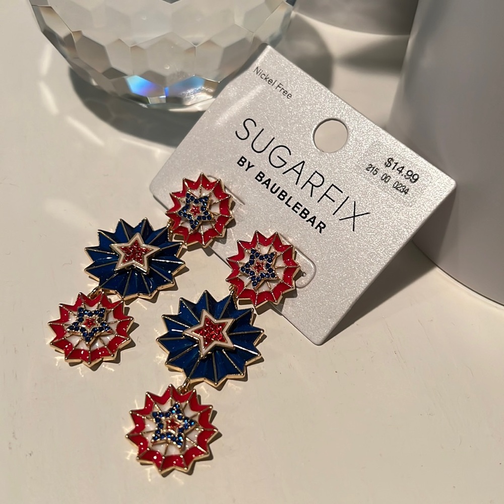 SUGARFIX by BaubleBar Drop Earrings - Red/White/Blue
